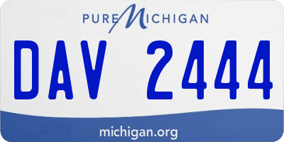 MI license plate DAV2444