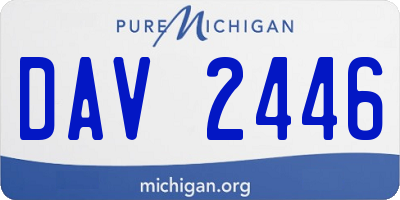 MI license plate DAV2446