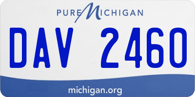 MI license plate DAV2460