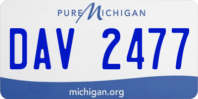 MI license plate DAV2477