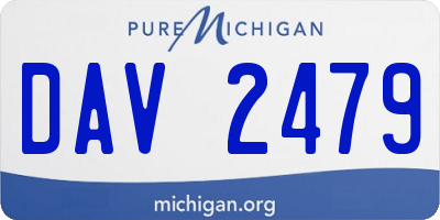 MI license plate DAV2479