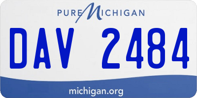 MI license plate DAV2484