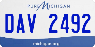 MI license plate DAV2492
