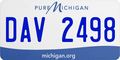 MI license plate DAV2498