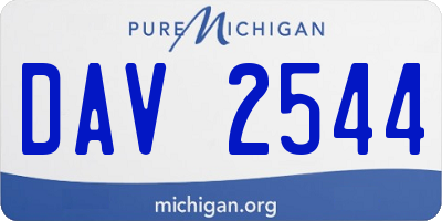 MI license plate DAV2544