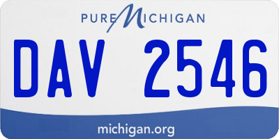 MI license plate DAV2546