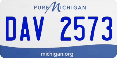 MI license plate DAV2573