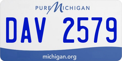 MI license plate DAV2579