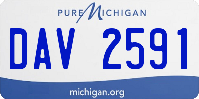 MI license plate DAV2591