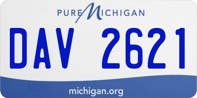 MI license plate DAV2621