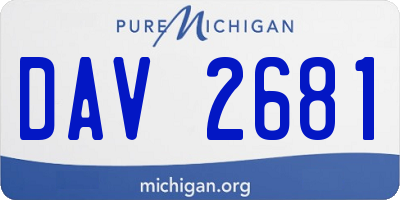 MI license plate DAV2681