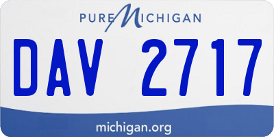 MI license plate DAV2717