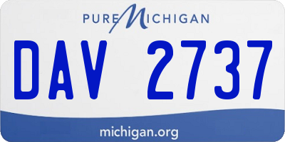 MI license plate DAV2737