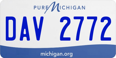 MI license plate DAV2772