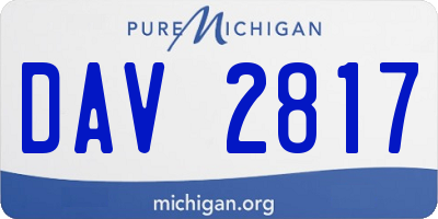 MI license plate DAV2817