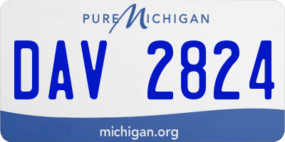 MI license plate DAV2824