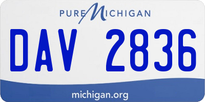 MI license plate DAV2836