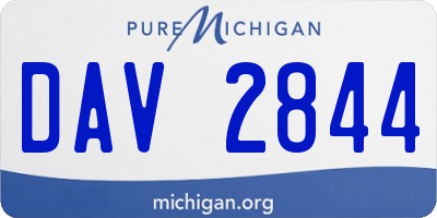 MI license plate DAV2844