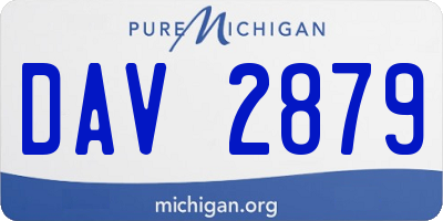 MI license plate DAV2879