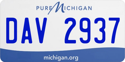 MI license plate DAV2937