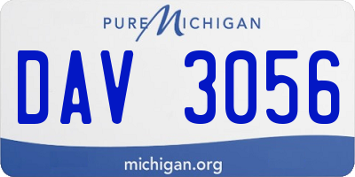 MI license plate DAV3056