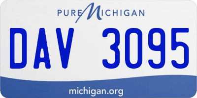 MI license plate DAV3095