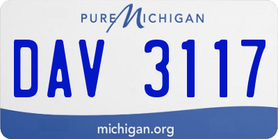 MI license plate DAV3117