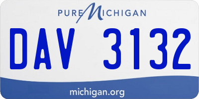 MI license plate DAV3132