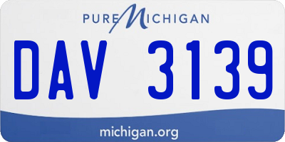MI license plate DAV3139