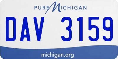MI license plate DAV3159