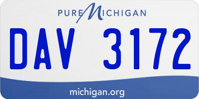 MI license plate DAV3172