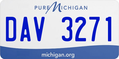 MI license plate DAV3271