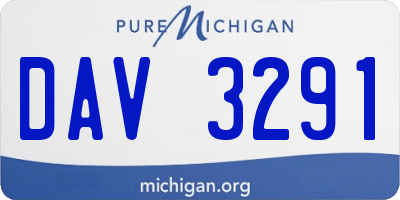MI license plate DAV3291