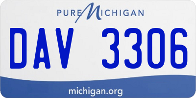 MI license plate DAV3306