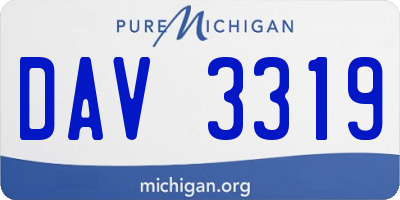 MI license plate DAV3319
