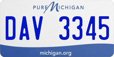 MI license plate DAV3345