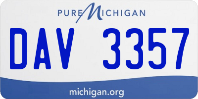 MI license plate DAV3357