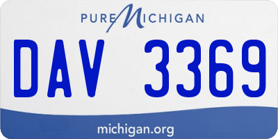 MI license plate DAV3369