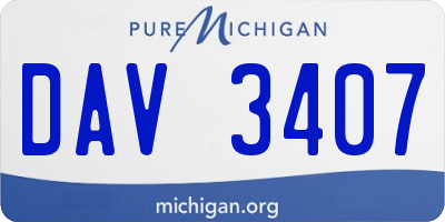 MI license plate DAV3407