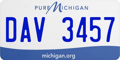 MI license plate DAV3457