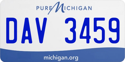 MI license plate DAV3459