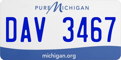 MI license plate DAV3467
