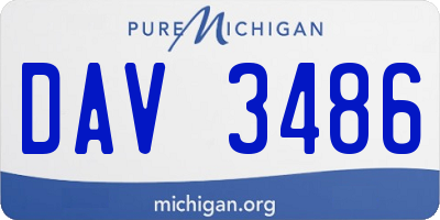 MI license plate DAV3486