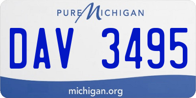 MI license plate DAV3495