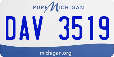 MI license plate DAV3519