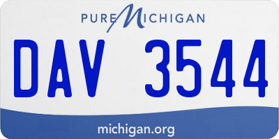MI license plate DAV3544