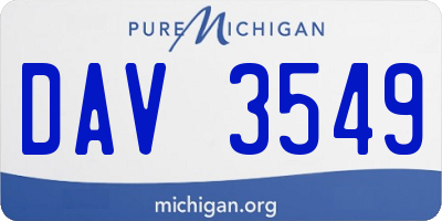 MI license plate DAV3549