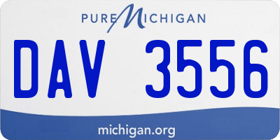 MI license plate DAV3556