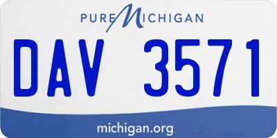 MI license plate DAV3571