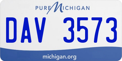 MI license plate DAV3573